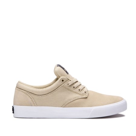Supra Chino Mens Low Tops Shoes Beige UK 08ZFV